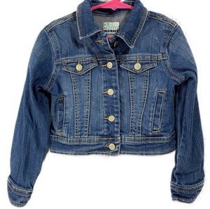 Old Navy Jean Jacket Girls XS (5) Distressed Denim